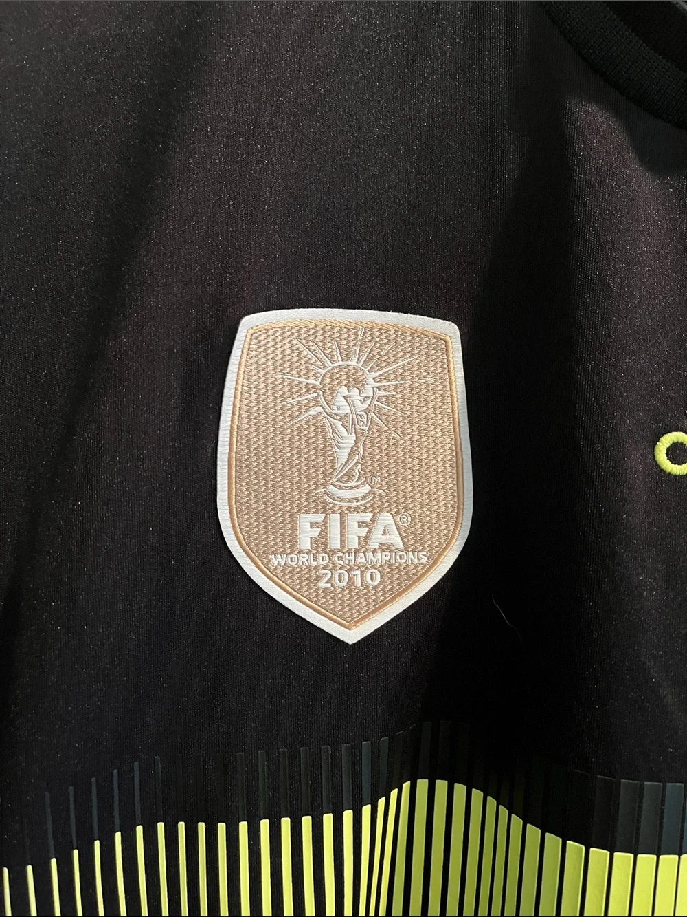 NWOT never worn Adidas Black Neon Lime/Yellow Accent Spain 2010 Fifa Jersey